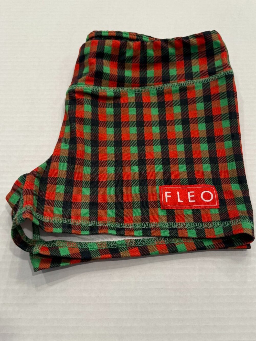 FLEO X-Mas Lumberjack Shorts | 3.25" Inseam | Size Large | EUC